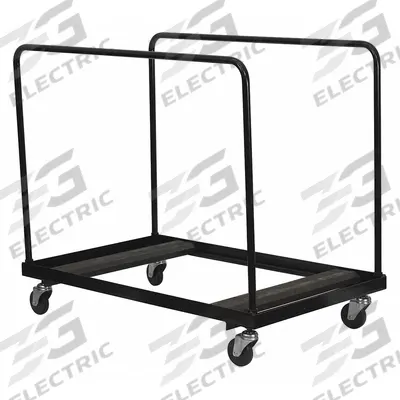 FLASH FURNITURE Table Cart: 900 lb, 48 3/16 in L x 28 in W x 47 in H, (4) Swivel, High Gloss - Carts with Vertical Divider Rail for Round & Rectangular Tables