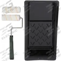 WOOSTER Paint Roller Kit: Cage Roller Frame, 4 1/2 in Roller Lg, 3/8 in Nap Size, Woven Fabric (MPN RR393-4-1/2). Key specifications — Brand: WOOSTER; Cover Material: Woven Fabric; Paint Type: Enamels; Surface Material: Concrete; Surface Type: Semi-Smooth; Roller Frame Style: Cage.