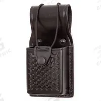 GOULD & GOODRICH, INC. Radio Pouch: Black, Leather, Basket Weave, 35 1/2 in x 2 3/4 in, Snap Closure (MPN B651-1W). Key specifications — attr188437: Black; attr188438: Leather; attr188431: Radio and Phone Pouch.