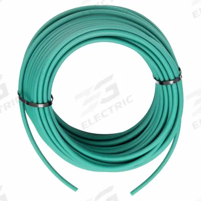 EAGLE BELTING Round Belt: Green, 12 mm Dia, For 108 mm Min Pulley Dia, 100 ft Overall Lg - Solid-Core Rough Round Belts