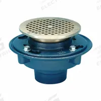 ZURN Floor Drain: 8 3/8 in Overall Dia, 5 in Grate Size, 4 in Nominal Pipe Size, No Hub, Cast Iron (MPN ZN415-4NH-5B-P). Key specifications — Color: Gray; Connection Type: No Hub; Brand: ZURN; Includes: Trap primer connection.