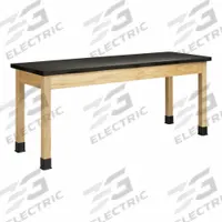 Plain Apron Table: 30 in Overall Wd, 36 in Overall Ht, 6 ft Overall Lg, Laminate, Black, Wood, Oak (MPN P724LBBK30E). Key specifications — Brand: DIVERSIFIED SPACES; Countertop Material: Laminate.