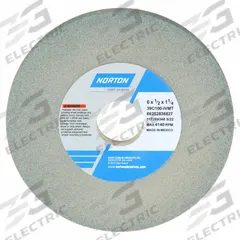 NORTON Straight Grinding Wheel: Type 1, 6" x 1/2" x 1 1/4", 39C100-IVMT, 5 PK (MPN 66252836827). Key specifications — Wheel Hardness: I; Brand: NORTON.