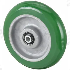 APPROVED VENDOR Caster Wheel: 8 in Wheel Dia., 2 in Wheel Wd, Polyurethane, 1,500 lb Load Rating (MPN P-UGA-080X020/050K). Key specifications — Brand: APPROVED VENDOR; Wheel/Tread Color: Green.