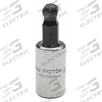 PROTO Socket Bit: 1/4 in Drive Size, Ball Hex Tip, 1/8 in Tip Size, 1 1/2 in Overall Lg, SAE (MPN J47701/8B). Key specifications — attr1204765: Fixed Insert; attr1204767: PROTO.