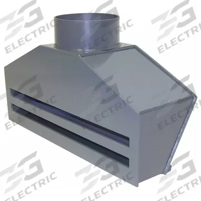 PLASTIC SUPPLY Intake Fume Hood: PVC, For 8 in Duct Dia, 30 in Overall Lg, 8 5/8 in Inlet Dia - Intake Fume Hoods