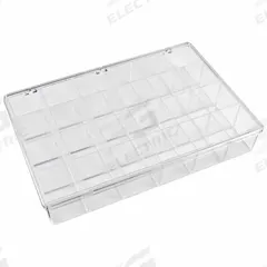 FLAMBEAU Compartment Box: 8 3/4 in x 13 in x 2 7/8 in, Clear, Not Electrostatic Discharge Conductive (MPN 6680KC). Key specifications — ESD Conductive: Not Electrostatic Discharge Conductive; Color: Clear; Compartment WxD: 2-1/16 in x 2-1/8 in; Brand: FLAMBEAU; Material: Plastic.
