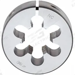 OSG Round Threading Die: 1 1/8"-12 UNF, 3 in OD, Solid, High Speed Steel (MPN 2715400)