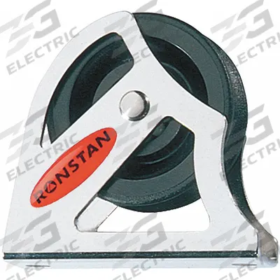 RONSTAN Pulley Block: Mounted, 1 Sheaves, For 13/32 in Rope Dia - Max - Mounted Pulleys