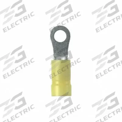 PANDUIT StrongHold(TM) EV10-8RB-Q Ring Terminal: Yellow, Vinyl Insulation, #8 Stud Size - Insulated Ring Terminals
