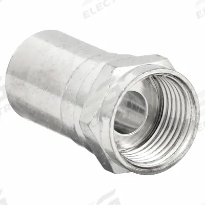 DOLPHIN COMPONENTS CORP Coaxial Connector: Male, Connector, Silver, Crimp-On, RG-6, F-Type - F-Type Coaxial Connectors