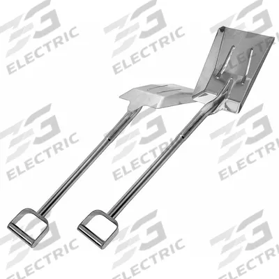 SANI-LAV Stainless Steel Shovel: Silver, 12 1/2 in Blade Lg, 9 1/2 in Blade Wd - Standard Stainless Steel Hygienic Shovels