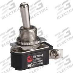 APPROVED VENDOR Toggle Switch: 2 Position, 2 Connections, SPST, Screw Terminals Connection (MPN 2VLN2). Key specifications — AC Contact Rating: 3 A @ 250 V; Switch Function Configuration: On/Off; Brand: APPROVED VENDOR; Series: HY29.