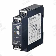 OMRON Level Control Relay: DIN-Rail Mounted, Single Probe, 5 A Current Rating, 24V AC/DC (MPN K8AK-LS1 24VAC/DC). Key specifications — Contact Rating (AC): 5 A @ 250V AC; Contact Rating (DC): 5 A @ 30V DC; Electrical Connection: Screw Terminal; Mounting Style: DIN Rail; Number of Probes: Single Probe; Relay Function: Pump Up; Status Indicator: LED Indicator; Brand: OMRON.