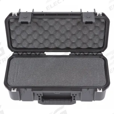 SKB Protective Case: 6 1/2 in x 17 in x 6 1/2 in Inside, Pick and Pluck, Black - Suitcase-Style Cases
