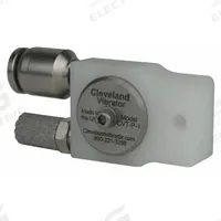 CLEVELAND VIBRATOR CO. Pneumatic Vibrator: 47.1 lbf, 10,580 vpm, 1/8 in, CVT-P, 90 dBA, Continuous (MPN CVT-P-30). Key specifications — attr671163: 90 dBA; attr671170: 47.1 lbf @ 80 psi; attr671165: 9,840 vpm @ 40 psi; attr671184: 1/8 in; attr671192: NPT; attr671193: 1/8 in; attr671179: Acetal Plastic; attr671175: CLEVELAND VIBRATOR CO..