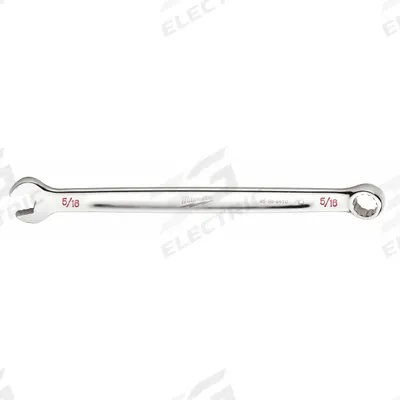 MILWAUKEE Combination Wrench: Chrome Vanadium Steel, Chrome, 5/16 in Head Size - SAE 12-Point Combination Wrenches