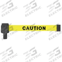 BANNER STAKES Retractable Belt Head: Yellow, 42 in Overall Ht, 15 ft Belt Lg, 2 1/2 in Belt Wd (MPN PL4026). Key specifications — attr193628: BANNER STAKES; attr983760: No Pattern; attr983762: Caution; attr981605: 15 ft Retractable Belt.