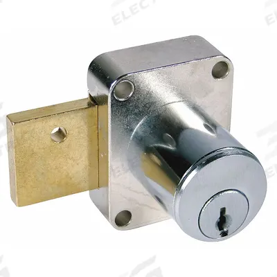 COMPX NATIONAL Deadbolt Lock: Keyed Alike, Horizontal Left, Rectangular, 1 5/8 in Body Ht - Deadbolt Cabinet & Drawer Locks with Interchangeable Cores