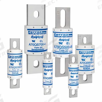 MERSEN Fuses: A70QS Series, 800 A, 700 V AC, 700 V DC DC Volt Rating - Fast-Acting Bolt-On Fuses