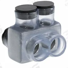 POLARIS Multitap Connector: 2 Port, Double-Sided Entry, 6 AWG – 350 kcmil Wire Size, Clear (MPN IT-350CB). Key specifications — Body Material: Aluminum; Brand: POLARIS.