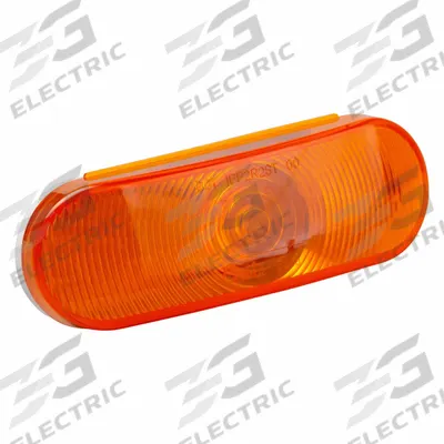 GROTE Stop/Turn/Tail Light: Incandescent, Turn Signal Light, Amber, Oval - Turn Signal Lights