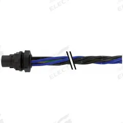 MURRELEKTRONIK Cordset: MQ15 Male – Front Mounting Receptacle, X, 4 Pins, 0.5 m Wire Lead Lg (MPN 7000-P8081-P820050). Key specifications — Cable Jacket Material: PVC; IP Rating: IP67; Brand: MURRELEKTRONIK; Wire Size: 14 AWG; Coding: X.
