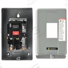 SQUARE D Manual Motor Starter: Non-Reversing, 2 Poles, 30 A, NEMA Size 1P, Thermal Protection (MPN 2510MCG2). Key specifications — Maximum Voltage Rating: 600V AC; Brand: SQUARE D; Thermal Units Required: 1 (Not Included).