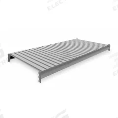 TENNSCO Shelf: 72 in x 36 in, 22 ga Beams, Steel, 2,750 lb Load Capacity (MPN 6940). Key specifications — Decking Material: Steel; Frame Finish: Powder Coated; Frame Material: Steel; Color: Industrial Gray; Includes: (2) Crossbars; Brand: TENNSCO.