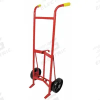 DAYTON Drum Hand Truck: For 30 gal_55 gal Cntnr Cap, For Plastic/Steel Container Material, Prong (MPN 34D664). Key specifications — Overall HxWxD: 56-1/2 in x 23-1/2 in x 14-1/2 in; Wheel Type/Material: Solid Polyolefin; For Container Material: Steel; Brand: DAYTON.