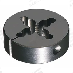 CLE-LINE Round Threading Die: 1/4"-28 UNF, 2 in OD, Adj, Carbon Steel (MPN C65265)