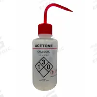 APPROVED VENDOR Wash Bottle: 500 mL, Acetone, Red, Narrow, Std Spout Spout, Colorless (MPN 832J94). Key specifications — Closure Color: Red; Vented/Nonvented: Nonvented; Body Color: Colorless; Brand: APPROVED VENDOR; Imprinting Group: Specific Chemicals.
