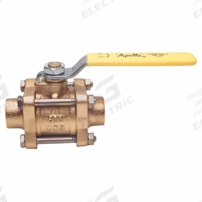 APOLLO Manual Two-Way Ball Valve: 1 1/4 in, Bronze, Straight, Sweat x Sweat, Full Port - Bronze Ball Valves
