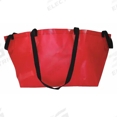 R&B FABRICATIONS Tote Bag: Vinyl, Red, 12,000 cu in Interior Volume, 22 in Lg, 26 in Wd - Wildland Gear Duffle Bags