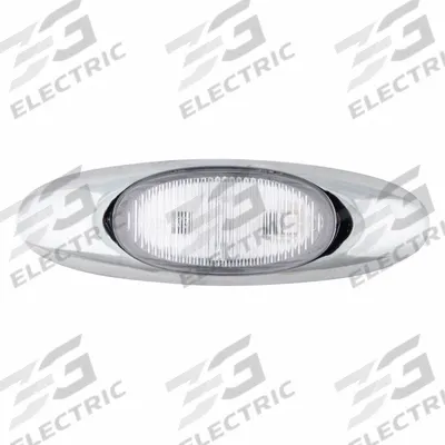 GROTE Clearance Marker Lamp: Clearance Light, LED, Oval, Red, Screw - Clearance Lights