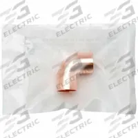 STREAMLINE Sweat Fitting Elbow: 4 in CTS x 4 in CTS, Cup x Cup, No Center Stop, Wrot Copper (MPN W 02090CB)
