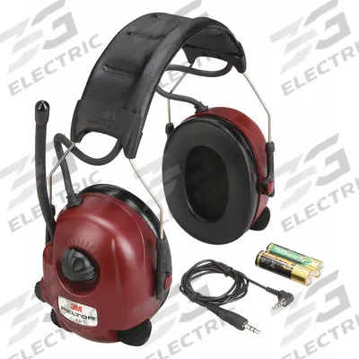 3M PELTOR Headset: Over-the-Head Earmuff, 26 dB NRR, 3.5mm Stereo, Listen - Over-the-Head Headsets for Communication