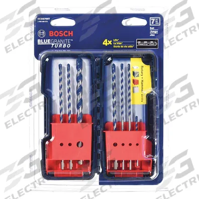 BOSCH Hex Shank Drill Bit Set: 1/4 in_1/8 in_3/8 in_3/16 in_5/32 in Drill Bit Size - Hex-Shank Hammer Drill Bit Sets