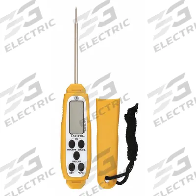 TAYLOR Digital Food Service Thermometer: HACCP Food Safety, LCD, 6 in Overall Lg - Digital Thermometers for Food