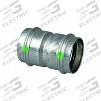 VIEGA PROPRESS Crimp Coupling Fitting: 2 in CTS x 2 in CTS Size, Straight, Press-fit x Press-fit (MPN 80290). Key specifications — Brand: VIEGA PROPRESS.