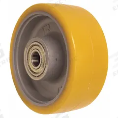 APPROVED VENDOR Caster Wheel: 7 7/8 in Wheel Dia., 3 1/8 in Wheel Wd, Polyurethane, Iron, Std (MPN GTH 202/25K-BB0.75). Key specifications — Brand: APPROVED VENDOR; Wheel/Tread Color: Yellow.