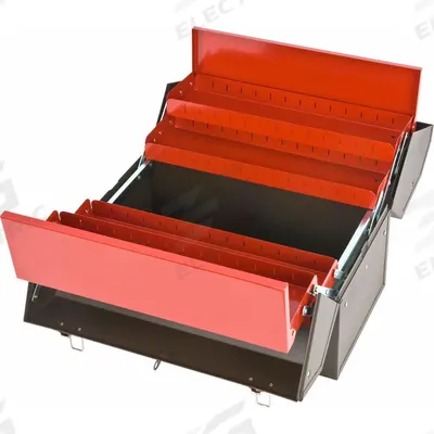 PROTO Tool Box: 18 in W 14 in D 10 in H, Steel, Black, Cantilever Lid, Padlock - Steel Tool Boxes