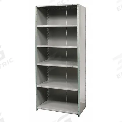 HALLOWELL Metal Shelving: Standalone, Medium-Duty, 36 in x 24 in, 84 in Overall Ht - Medium-Duty Standalone Closed Metal Shelving