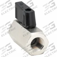 APPROVED VENDOR Manual Two-Way Ball Valve: 1/4 in, Nickel-Plated Brass, Straight, FNPT x FNPT, Wedge (MPN G-CBV-25). Key specifications — Brand: APPROVED VENDOR; Handle: Wedge.