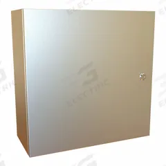 HAMMOND Electrical Enclosure: 316 Stainless Steel, 20 in x 20 in x 8 in, NEMA 12/13/3R/4/4X, Hinged (MPN EN4SD20208S16). Key specifications — Brand: HAMMOND; Closure Method: 1/4-Turn Latch; Enclosure Material: 316 Stainless Steel; Knockouts: Not Included.