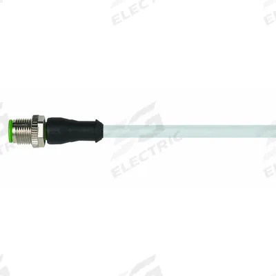 MURRELEKTRONIK Cordset: M12 Male Straight X Bare Wire, 5 Pins, Gray, PVC, 3 m Cable Lg - Single-Ended Cordsets with PVC Jacket for Flexing Applications