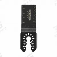 DREMEL Oscillating Tool Blade: 1 1/4 in Blade Wd, 3 in Overall Lg, Flush Cutting, Carbon Steel, Wood (MPN MM480U). Key specifications — attr1097473: Wood; attr1097476: DREMEL; attr1097456: Flush Cutting.