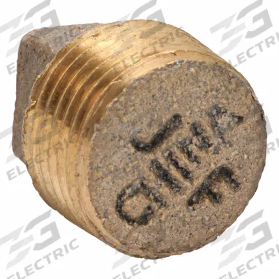 APPROVED VENDOR Plug: Square Drive Solid Plug, 3/8 in, NPT Threaded, Class 125, C89833 Brass - Threaded Low-Pressure Pipe Fittings for Potable Water with Thread Sealant