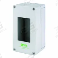 MURRELEKTRONIK Plug Housing: 1-Way Housing with 4 Blind Plugs, Light Gray Polycarbonate Housing (MPN 4000-68000-9060010). Key specifications — Brand: MURRELEKTRONIK; IP Rating: IP65; Product Type: Housing with Cover; Color: Light Gray; Material: Polycarbonate; Compatible Inserts: Modlink MSDD Panel Interface Inserts; Housing Type: 1-Way Housing with 4 Blind Plugs.