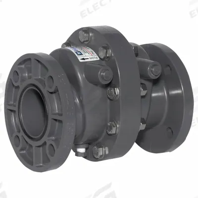 HAYWARD Swing Check Valve: Swing, Inline Valve Body, 3 in Pipe Size, Flange x Flange - CPVC Inline Swing Check Valves